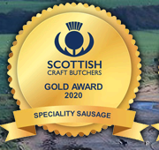 Scottish Craft Butchers Gold Award 2020, Speciality Sausage